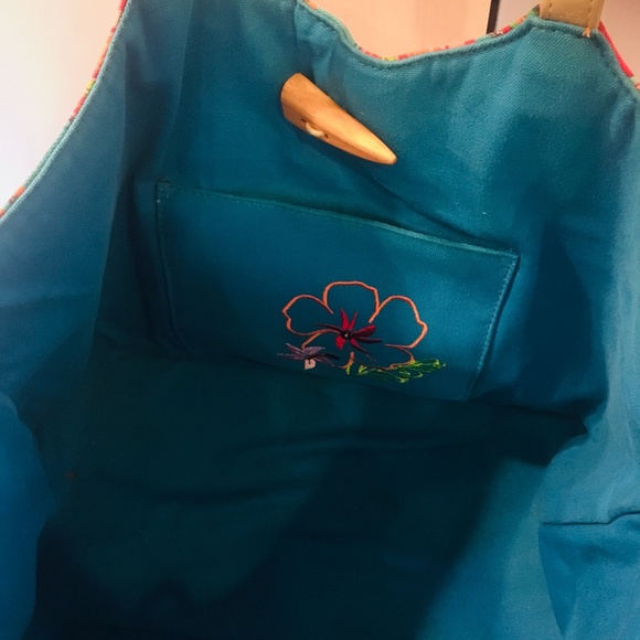 Double-Sided Beautiful Bag - Multi-Color/Teal - Picture 5 of 10